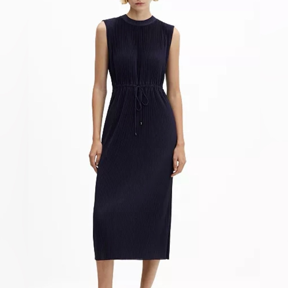 Mango Navy Sleeveless Dress Size Small